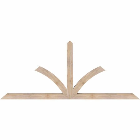 Ekena Millwork Richland Smooth Timber Gable Bracket, Douglas Fir, 84"W x 35"H x 3 1/2"D x 3 1/2"F, 10/12 Pitch GBW084X35X0404RIC00SDF
